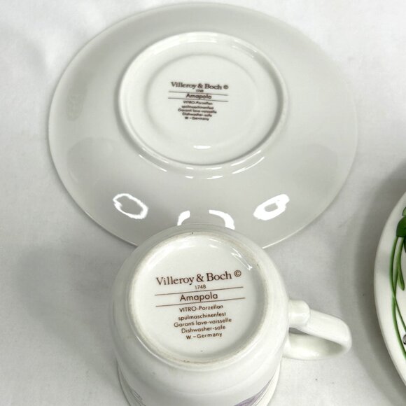Villeroy & Boch Amapola Large Mug & Saucer Set Of 3 Floral 3.5" - Picture 6 of 11